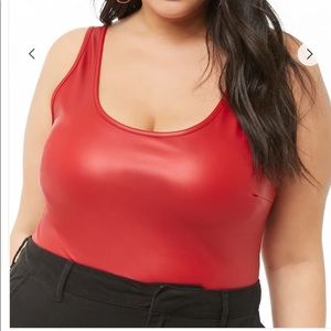 FOREVER 21 Plus Size Coated Bodysuit